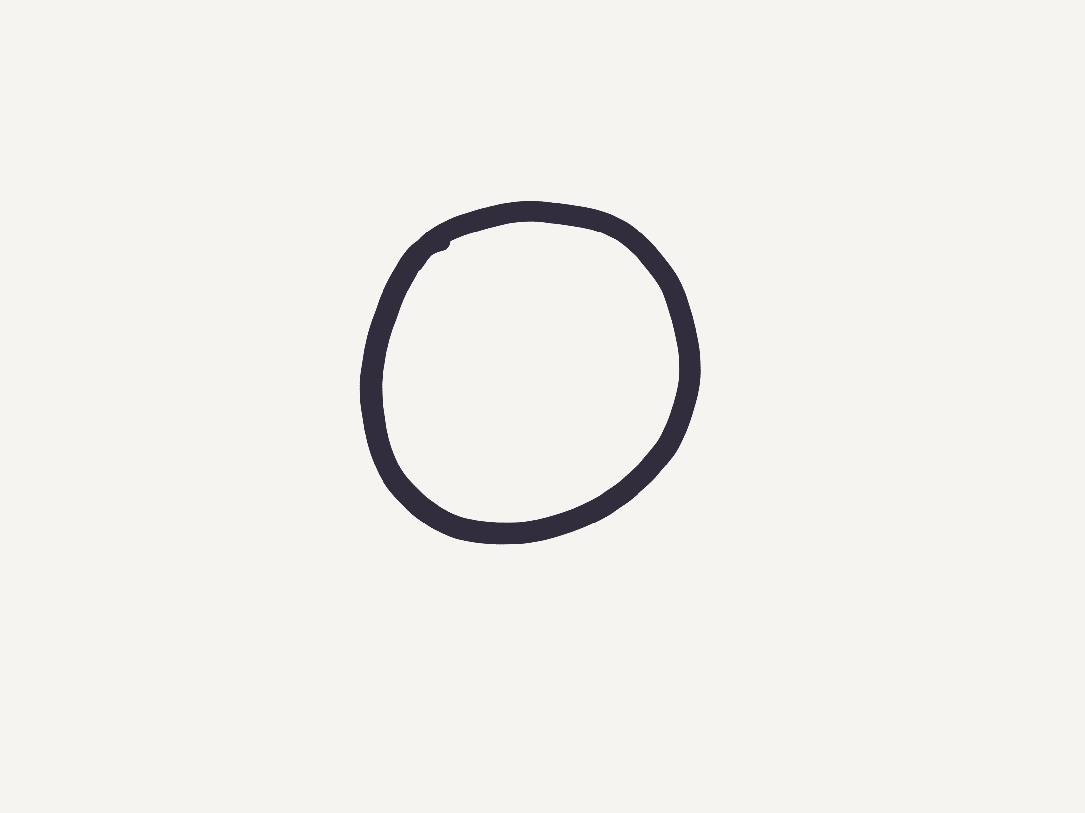 Inkwell Step 1 - a centered circle on a page